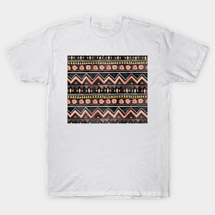 southwest inspired pattern in black T-Shirt